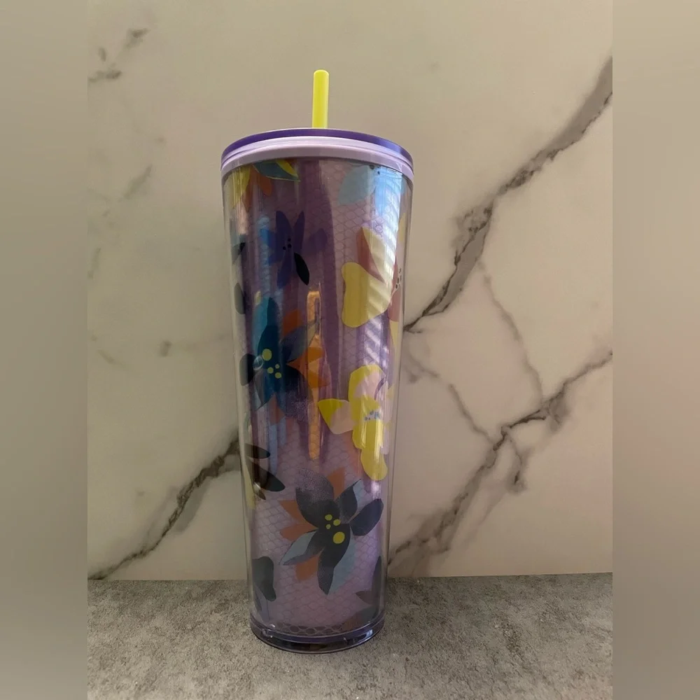 NWT Starbucks Winter 2023 Drifting Magnolias Venti Cold Cup Tumbler - Picture 9 of 10